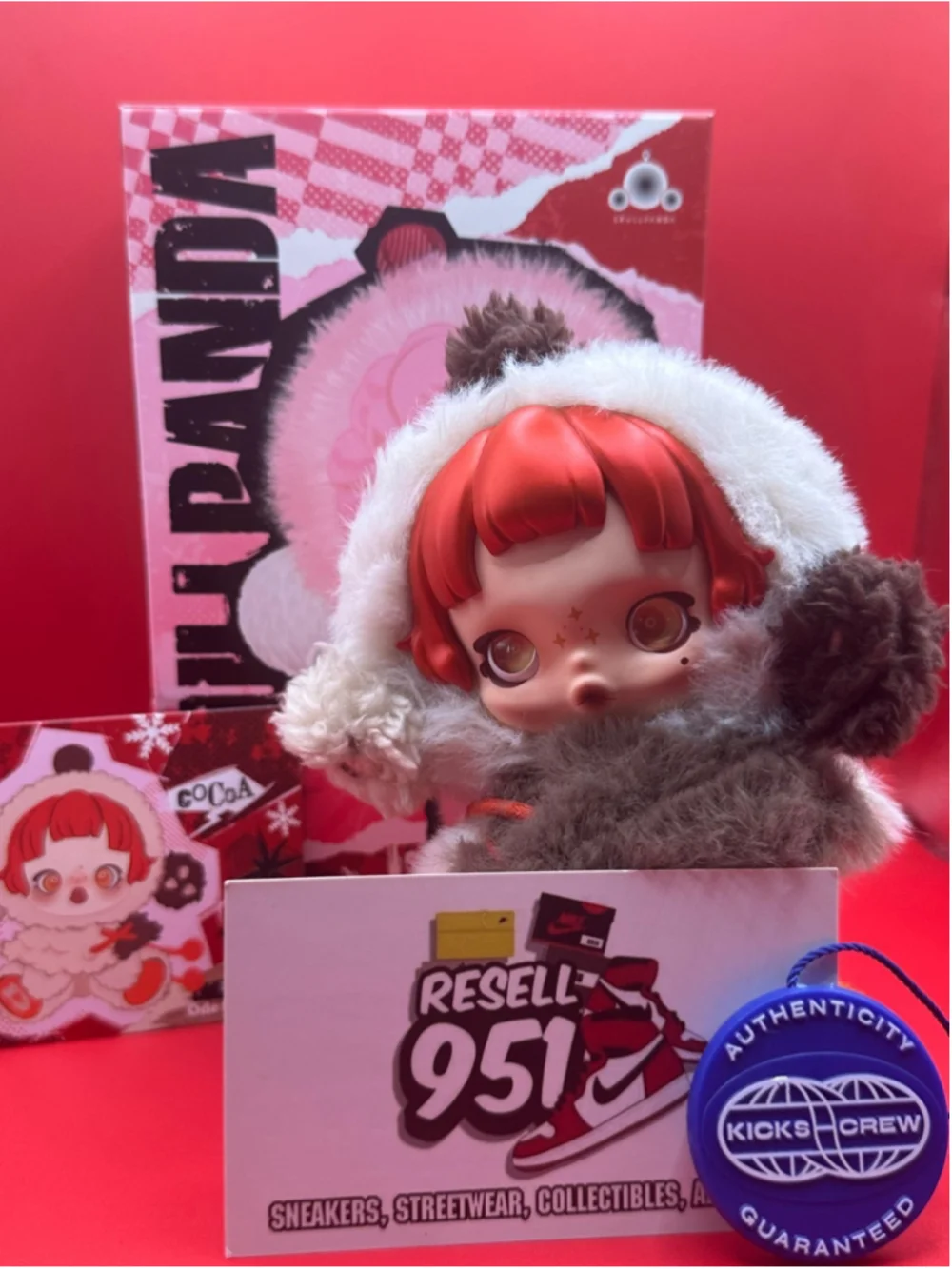 Pop Mart Skull Panda Winter Symphony Series Plush Keychain Cocoa Figure